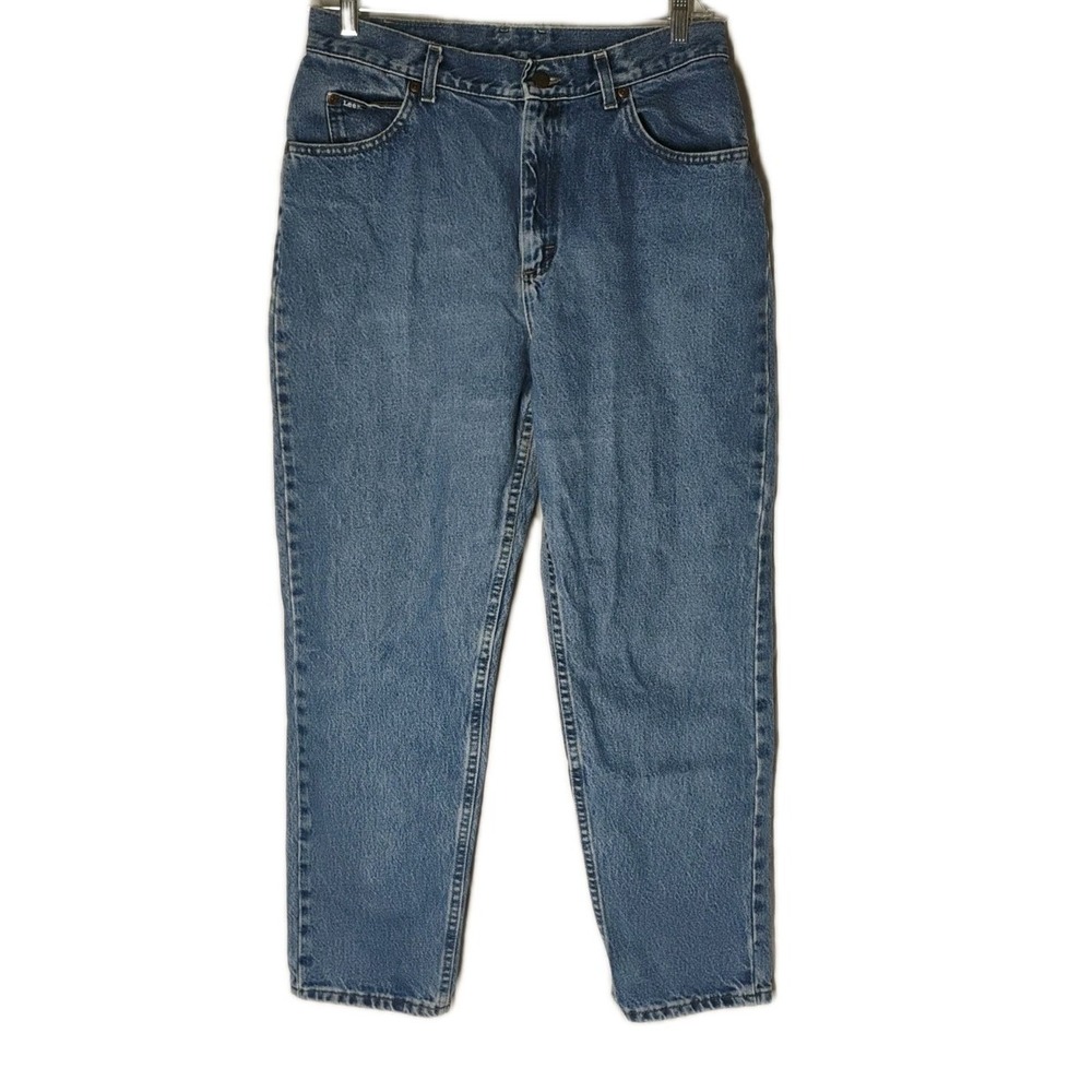 Vintage Lee Originals Women's 12 S (28x28) Tapered‎ Denim Blue Jeans